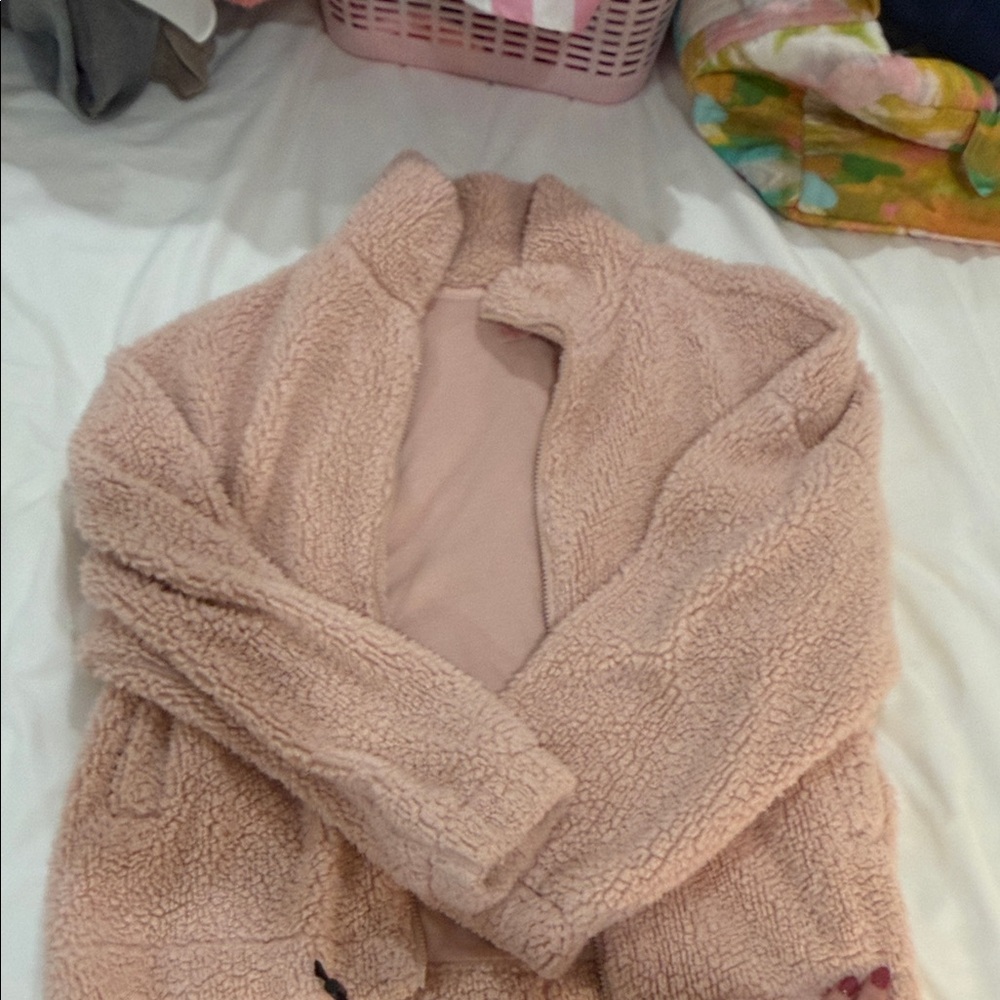 Cozy Pink Sherpa Jacket